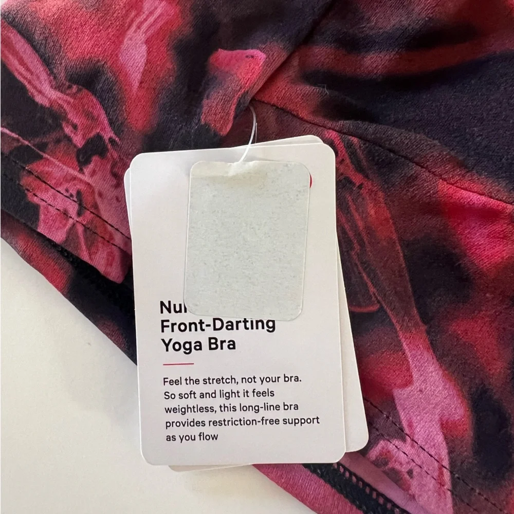 Lululemon Nulu Front-Darting Yoga Bra Intensity Pink Blossom Multi Size 10 NWT
